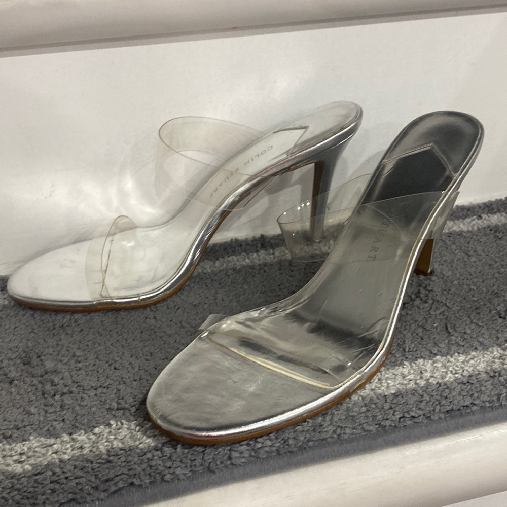 Silver heel Sandals